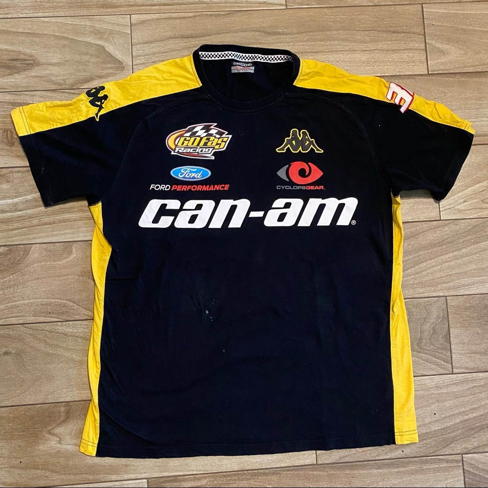 Kappa Black and Yellow Can-Am Racing Short Sleeve Tee